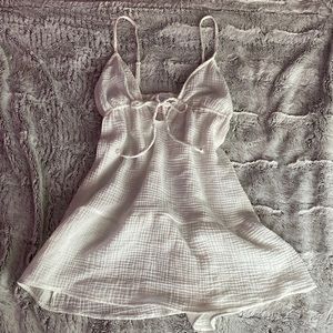 Dainty White Mini Dress